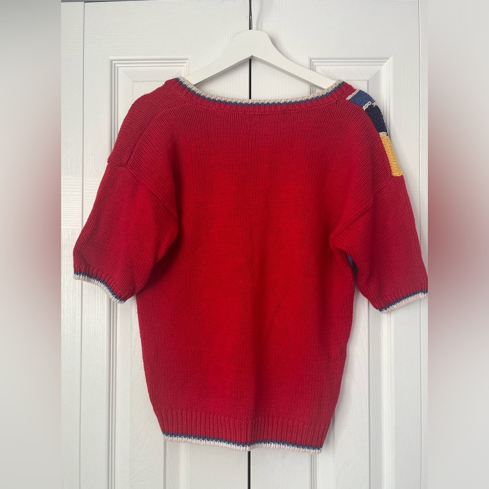 Short sleeved Vintage Sweater. Beach/Sailor themed. - Picture 3 of 3